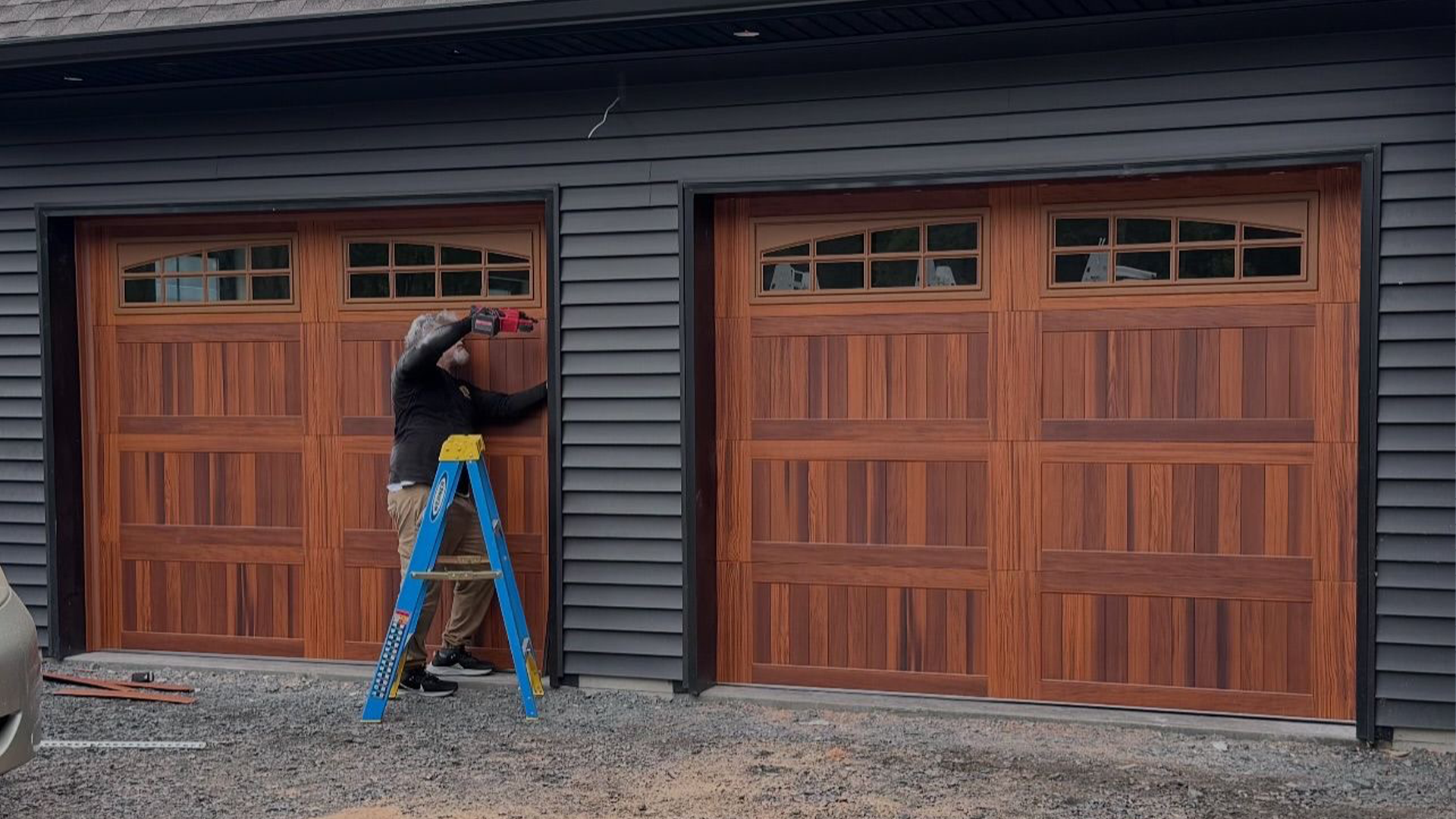 Modern garage door installation